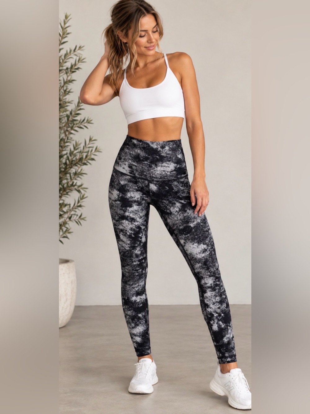 Lululemon Wunder Under Aerify Jacquard Black Alpine White